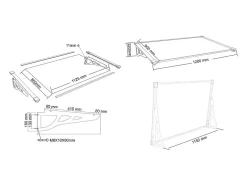 Auvent de porte en aluminium 120 x 90 cm incliné argenté KEPLER-Vente-unique New