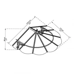 Auvent de porte Iris - 1.75 m--Canopia Online