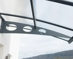 Canopia by Palram Auvent Herald 890 x 140 cm Grise en Polycarbonate et acier
