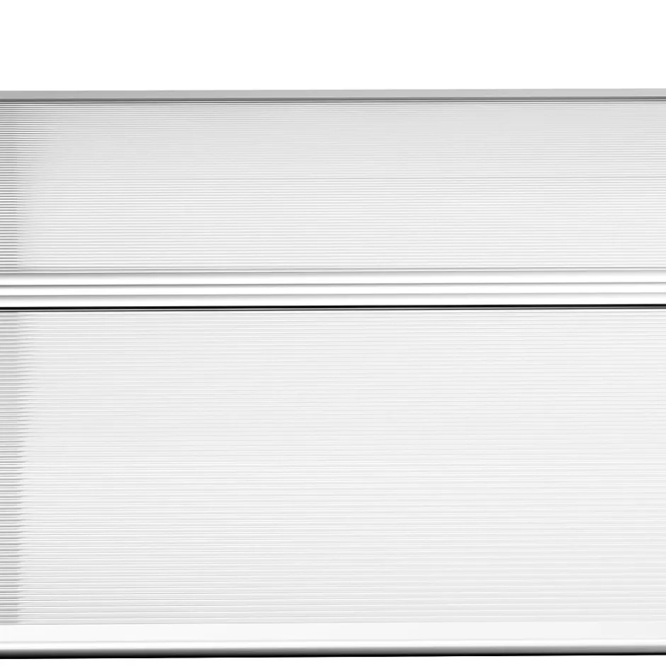 Outsunny Auvent marquise de porte design voûté arrondi dim. 122L x 89l x 24H cm polycarbonate PP noir