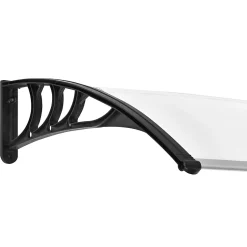 Auvent marquise de porte design voûté arrondi dim. 100L x 80l x 23H cm polycarbonate plastique noir-Outsunny Sale
