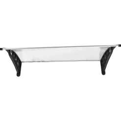 Auvent marquise de porte design voûté arrondi dim. 100L x 80l x 23H cm polycarbonate plastique noir-Outsunny Sale