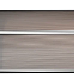 Auvent marquise de porte design voûté arrondi dim. 200L x 96l x 27H cm polycarbonate fumé brun PP noir-Outsunny Online