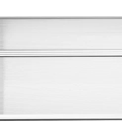 Outsunny Auvent marquise de porte design voûté arrondi dim. 150L x 90l x 25H cm polycarbonate PP noir