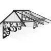 Canopia by Palram Auvent monopente Lily XL noir clair l.268 x P.88 x H.70 cm
