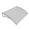 Geom Auvent plastique et polycarbonate Tiffanio gris clair 120 X 90 cm