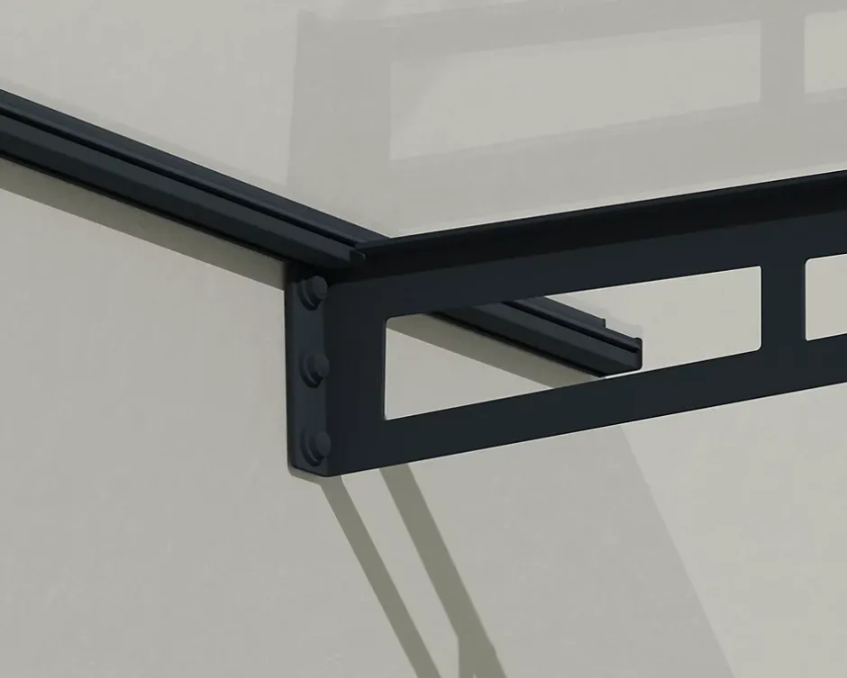 Auvent plat Bremen gris clair l.205 x P.93,5 x H.18,7 cm-Canopia by Palram Online