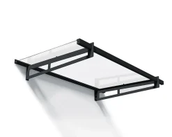 Auvent plat Bremen gris clair l.150 x P.93,5 x H.18,7 cm-Canopia by Palram Outlet