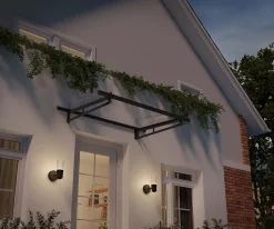 Auvent plat Bremen gris clair l.150 x P.93,5 x H.18,7 cm-Canopia by Palram Outlet