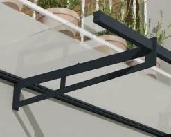 Auvent plat Bremen gris clair l.150 x P.93,5 x H.18,7 cm-Canopia by Palram Outlet