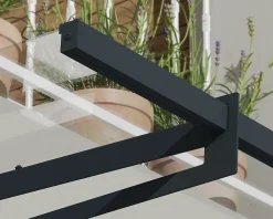 Auvent plat Bremen gris clair l.150 x P.93,5 x H.18,7 cm-Canopia by Palram Outlet