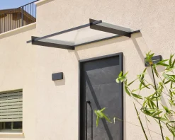 Canopia by Palram Auvent plat Nancy gris clair l.150,5 x P.94 x H.14 cm