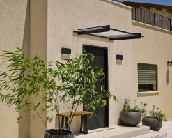 Canopia by Palram Auvent plat Nancy gris clair l.150,5 x P.94 x H.14 cm