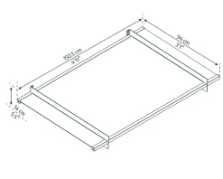 Canopia by Palram Auvent plat Nancy gris clair l.150,5 x P.94 x H.14 cm