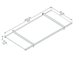 Auvent plat Nancy gris clair l.205,5 x P.94 x H.14 cm-Canopia by Palram Outlet
