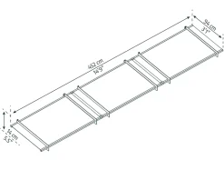 Auvent plat Nancy gris clair l.452 x P.94 x H.14 cm-Canopia by Palram Online