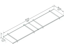 Canopia by Palram Auvent plat Nancy gris clair l.411 x P.94 x H.14 cm