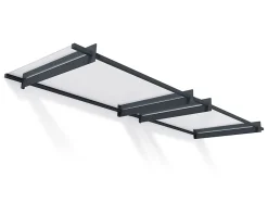 Auvent plat Nancy gris clair l.301 x P.94 x H.14 cm-Canopia by Palram