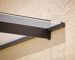 Auvent plat Nancy gris clair l.301 x P.94 x H.14 cm-Canopia by Palram