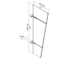 Auvent plat Pegasus gris l.170,5 x P.63,5 x H.10 cm-Canopia by Palram New