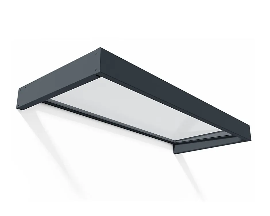 Canopia by Palram Auvent plat Sophia gris clair l.215 x P.95 x H.17 cm