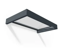 Auvent plat Sophia gris clair l.160 x P.95 x H.170 cm-Canopia by Palram