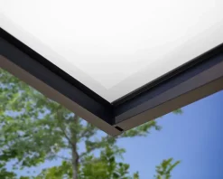 Auvent plat Sophia gris-blanc l.215 x P.95 x H.17 cm-Canopia by Palram Best