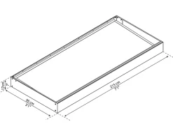 Auvent plat Sophia gris-blanc l.215 x P.95 x H.17 cm-Canopia by Palram Best
