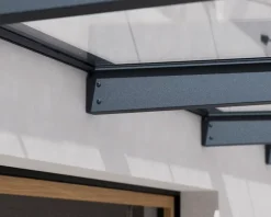 Auvent plat Sophia XL gris l.192 x P.140 x H.67 cm-Canopia by Palram Sale