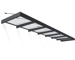 Auvent plat Sophia XL gris l.660 x P.140 x H.67 cm-Canopia by Palram