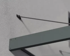 Auvent plat Sophia XL gris l.660 x P.140 x H.67 cm-Canopia by Palram