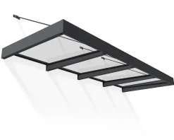 Canopia by Palram Auvent plat Sophia XL gris l.379 x P.140 x H.67 cm