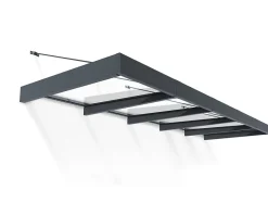 Canopia by Palram Auvent plat Sophia XL gris l.471 x P.140 x H.67 cm