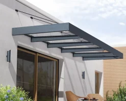 Canopia by Palram Auvent plat Sophia XL gris l.471 x P.140 x H.67 cm