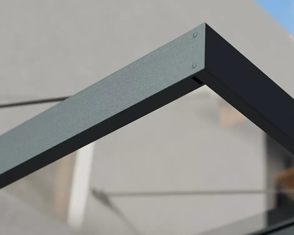 Canopia by Palram Auvent plat Sophia XL gris l.471 x P.140 x H.67 cm