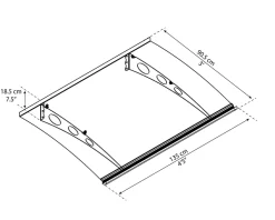 Canopia by Palram Auvent polycarbonate Garamond 135 x 90,5 cm
