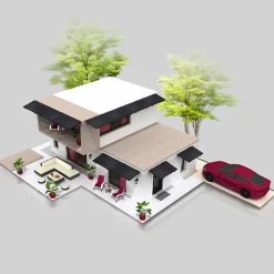 Telco Home Automation Auvent solaire MAHINA pose indépendante Gris Anthracite - 2 panneaux