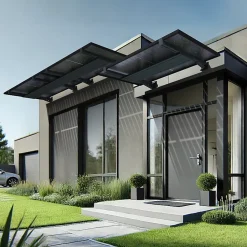 Telco Home Automation Auvent solaire MAHINA pose indépendante Gris Anthracite - 2 panneaux