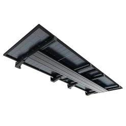 Intersun Auvent solaire photovoltaïque TOPAZE indépendant 5 panneaux (Gris anthracite RAL 7016)