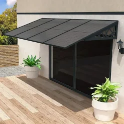 Auvent solaire Portrait MAUPITI Gris Anthracite - 5 panneaux-Telco Home Automation