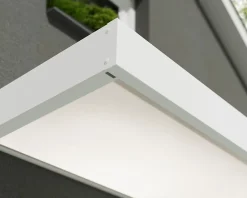 Auvent Sophia 95 x 215 cm Blanche - Translucide en Acrylique et aluminium-Canopia by Palram Online