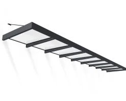 Auvent Sophia XL 140 x 845 cm Grise - Translucide en Acrylique et aluminium-Canopia by Palram Best