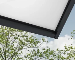 Canopia by Palram Auvent Sophia XL 140 x 471 cm Grise - Translucide en Acrylique et aluminium