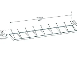 Auvent Sophia XL 140 x 750 cm Grise - Transparent en Acrylique et aluminium-Canopia by Palram Hot