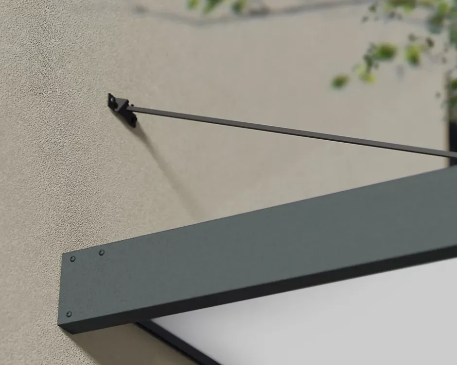 Canopia by Palram Auvent Sophia XL 140 x 192 cm Grise - Translucide en Acrylique et aluminium