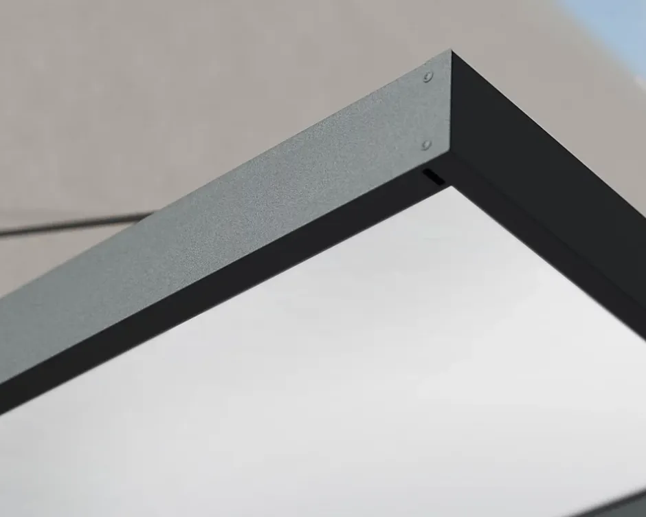 Canopia by Palram Auvent Sophia XL 140 x 192 cm Grise - Translucide en Acrylique et aluminium