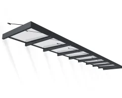 Canopia by Palram Auvent Sophia XL 140 x 845 cm Grise - Transparent en Acrylique et aluminium