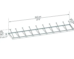 Canopia by Palram Auvent Sophia XL 140 x 845 cm Grise - Transparent en Acrylique et aluminium