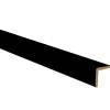 Baguette d'angle arrondi en MDF noir 23X23mm L.2,40m- Discount