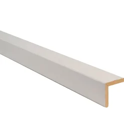 Baguette d'angle arrondi en MDF blanc 34X34mm L.2,44m